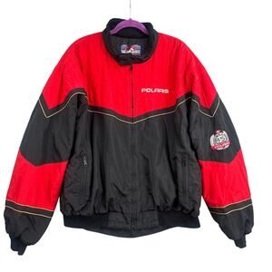 VTG Polaris Thermolite Jacket 2XL Gorpcore Red Black Snowmobile 90s Y2K Racing